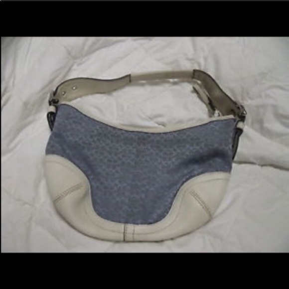 COPY - Coach baby blue logo canvas Bag - Picture 4 of 8